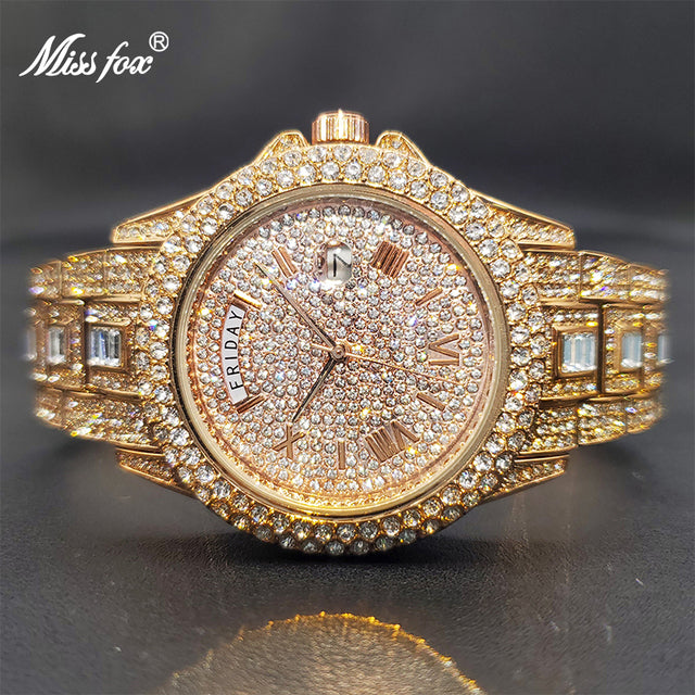 Men's Calendar Quartz Diamond Watch
