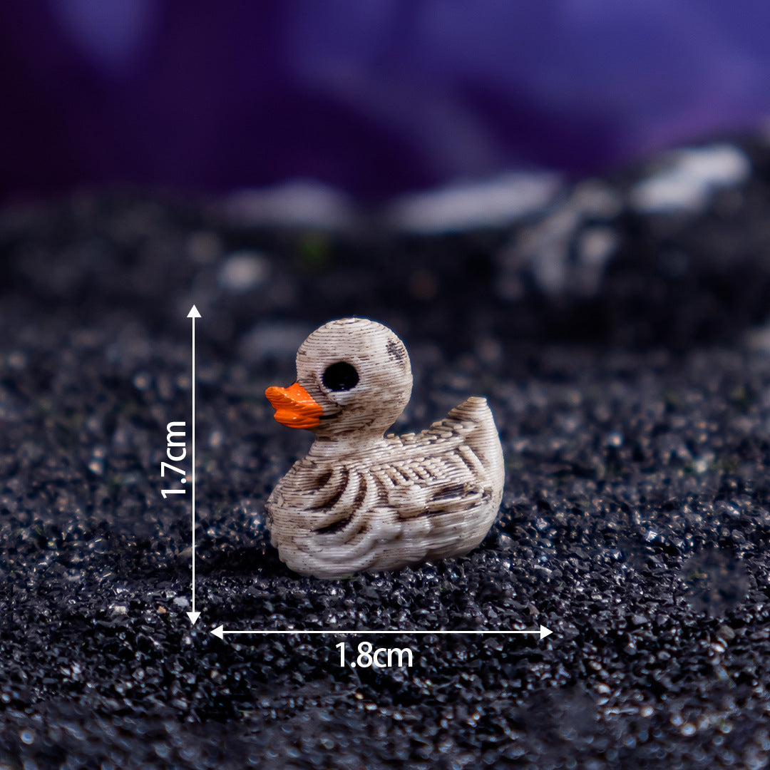10pcs Halloween Hell Skeleton Duck Ornament DIY Jewelry Accessories Resin Craft Car Decorative Figurine