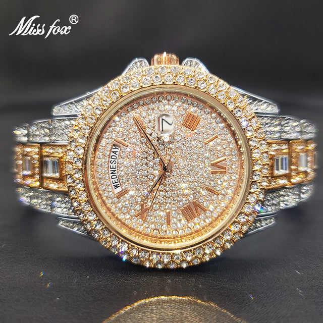 Men's Calendar Quartz Diamond Watch