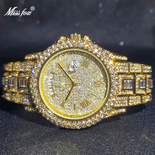 Men's Calendar Quartz Diamond Watch