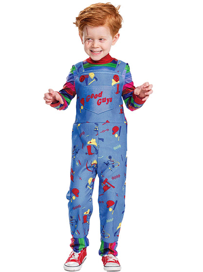 Halloween Kids Costume Chucky Series Cosplay Performance Outfit Chucky Horror Clown Costume