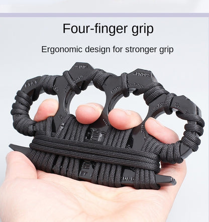 Finger Knuckle Four-Finger Boxing Glove Self-Defense Tool Weapon Ring Hand Clip Fist Clip Anti-Wolf Device