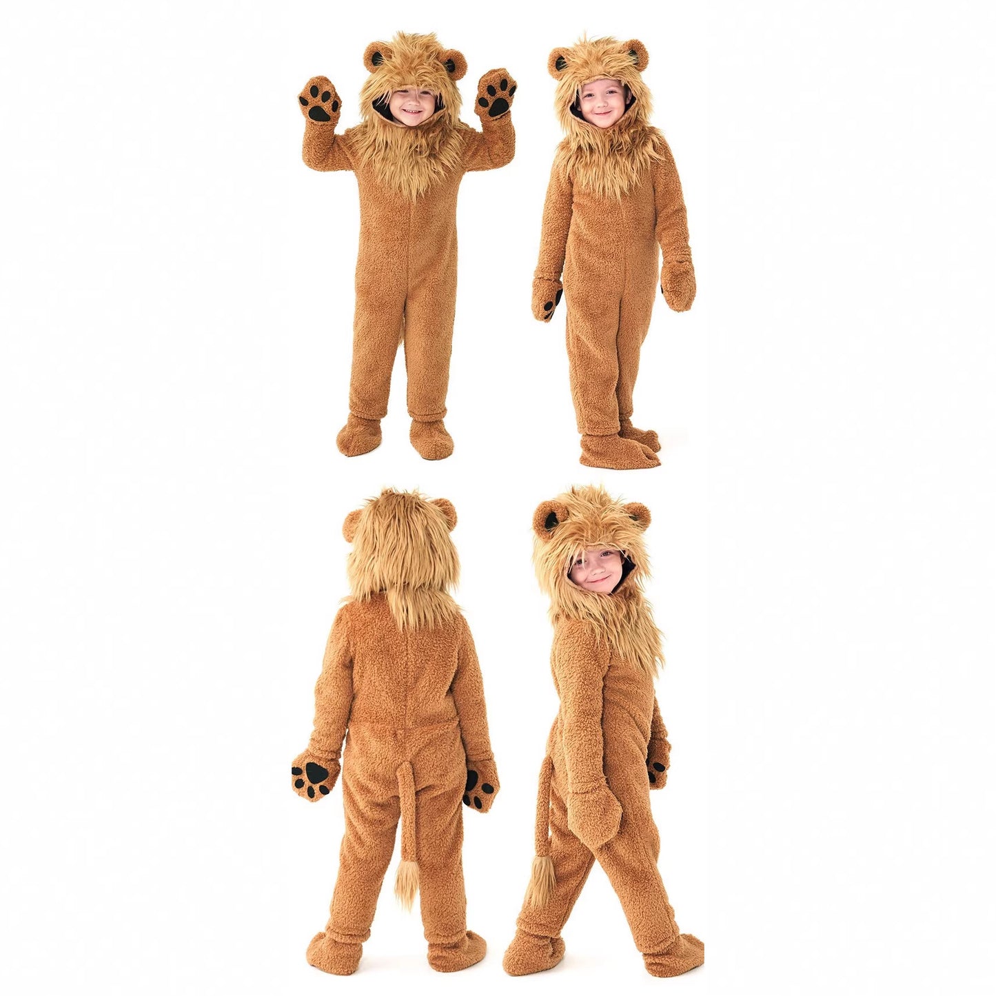 Halloween Costume Cosplay Cute Little Lion Animal Fluffy Costume Children's Stage Performance Outfit
