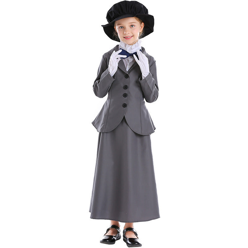 Halloween Costume  Teacher Movie Character Vintage Maid Servant Mistress Cosplay Outfit Set