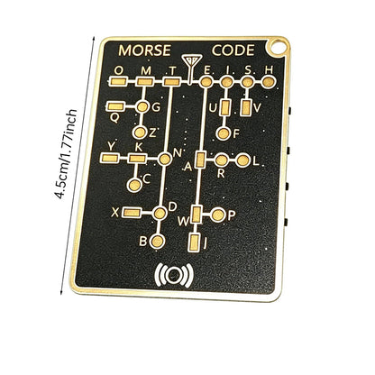 DIY Morse Code Learning Card - PCB Board with LED, Interactive Telegraph Key Practice Tool for Beginners