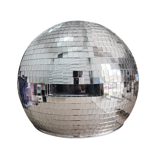 Silver Mirror Helmet Mask, Reflective Disco Costume Headgear for EDM Raves, Music Festivals, DJ Stage Performance