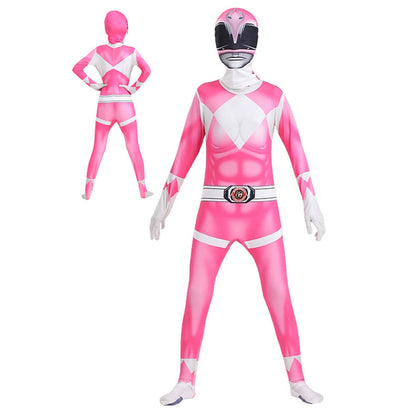 Dino Team Bodysuit Cosplay Costume Full Coverage Elastic Printed Suit Halloween Stage Performance Outfit