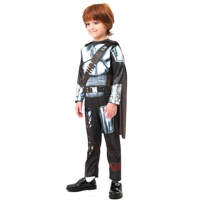 Halloween Costume Kids Cosplay Performance Costume Galaxy Bounty Hunter Mandalorian Kids Costume