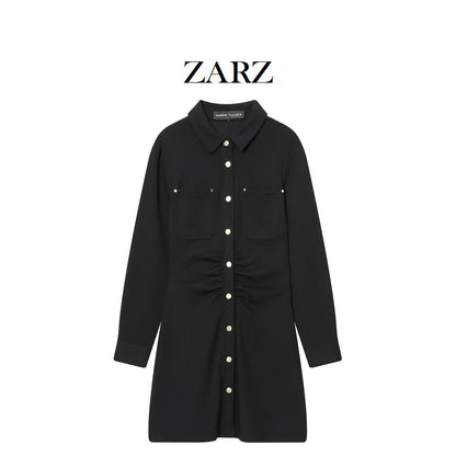Style Self-Designed Pleated Bodycon Dress for Women