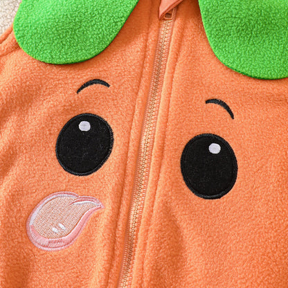 Infant Pumpkin Costume Onesie Halloween Kids Party Performance Outfit Baby Socks 2-Piece Set Children's Clothing