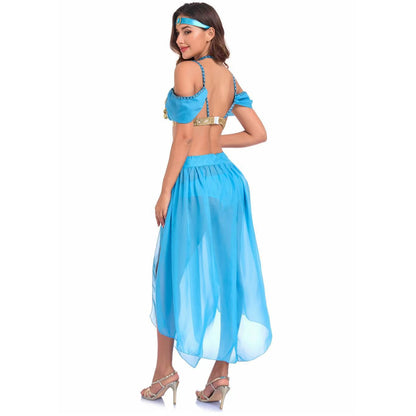 Aladdin Jasmine Princess Ethnic Style Women's Cosplay Halloween Stage Costume