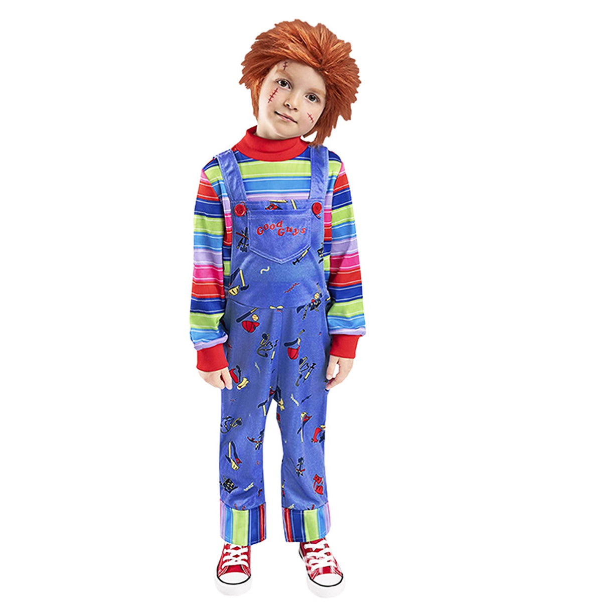 Halloween Kids Costume Chucky Series Cosplay Performance Outfit Chucky Horror Clown Costume