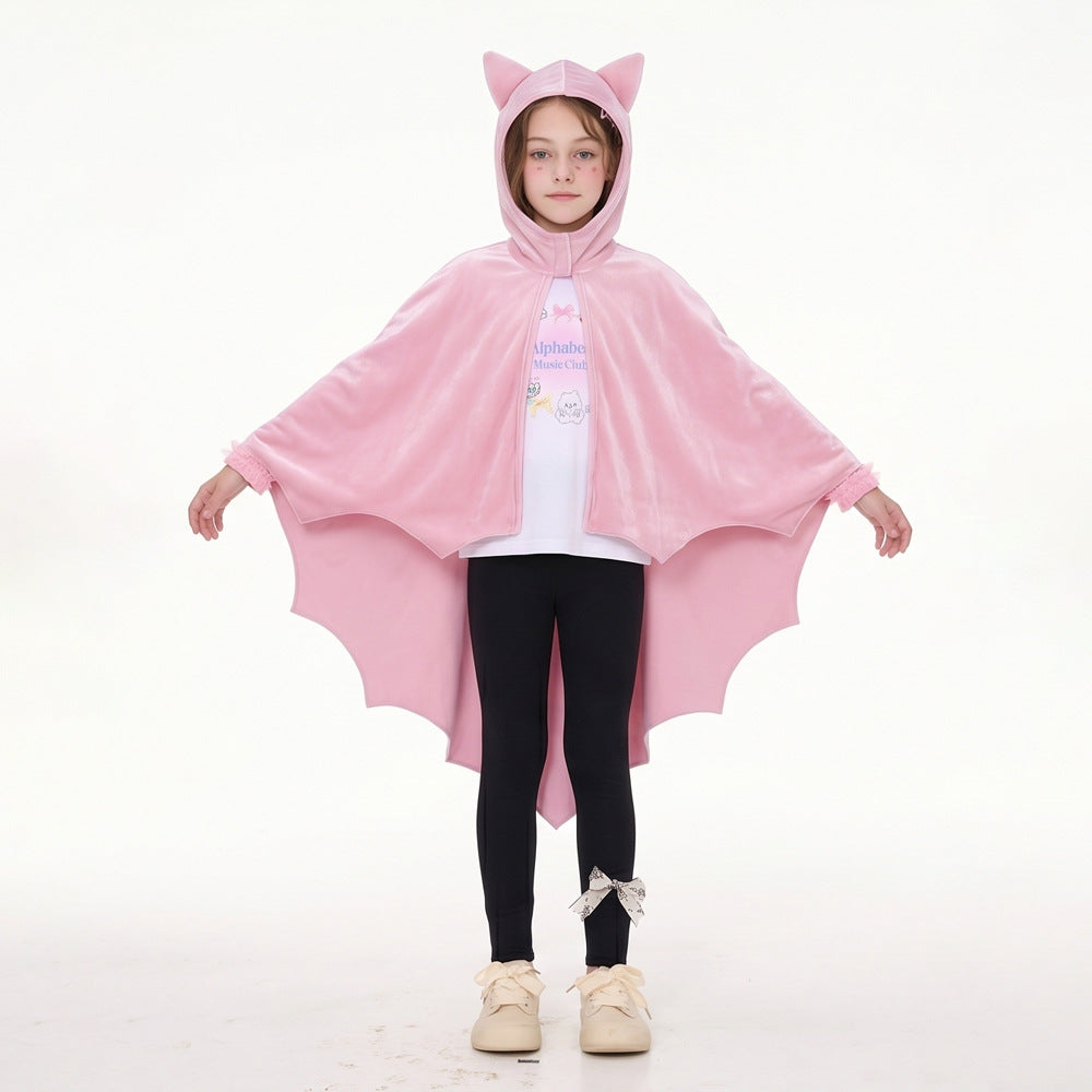 Halloween Kids Performance Costume Bat Cape Witch Role Cosplay Children's Stage Costume