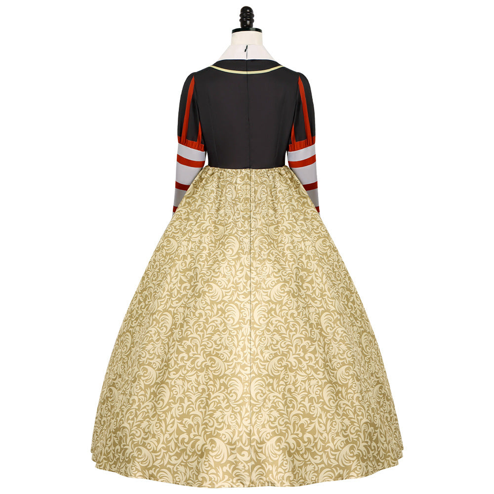 Alice in Wonderland Queen of Hearts Cosplay Costume Royal Style Long Dress Halloween Performance Clothing