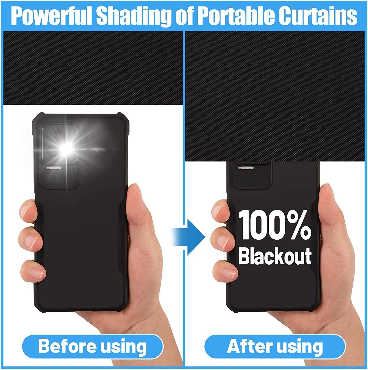DIY Portable Travel Curtains 100 Blackout Suction Cups Self-Adhesive