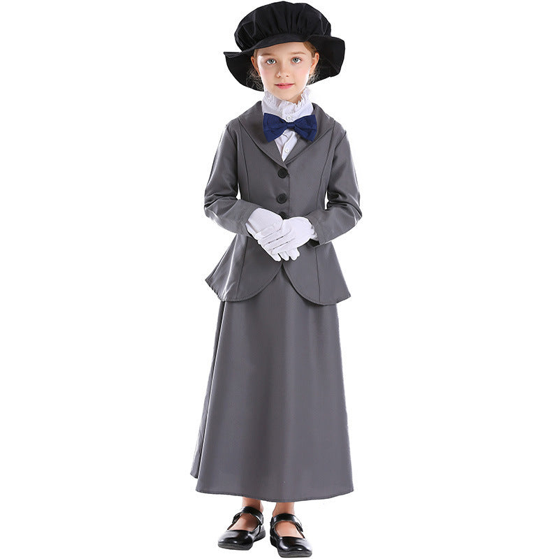 Halloween Costume  Teacher Movie Character Vintage Maid Servant Mistress Cosplay Outfit Set