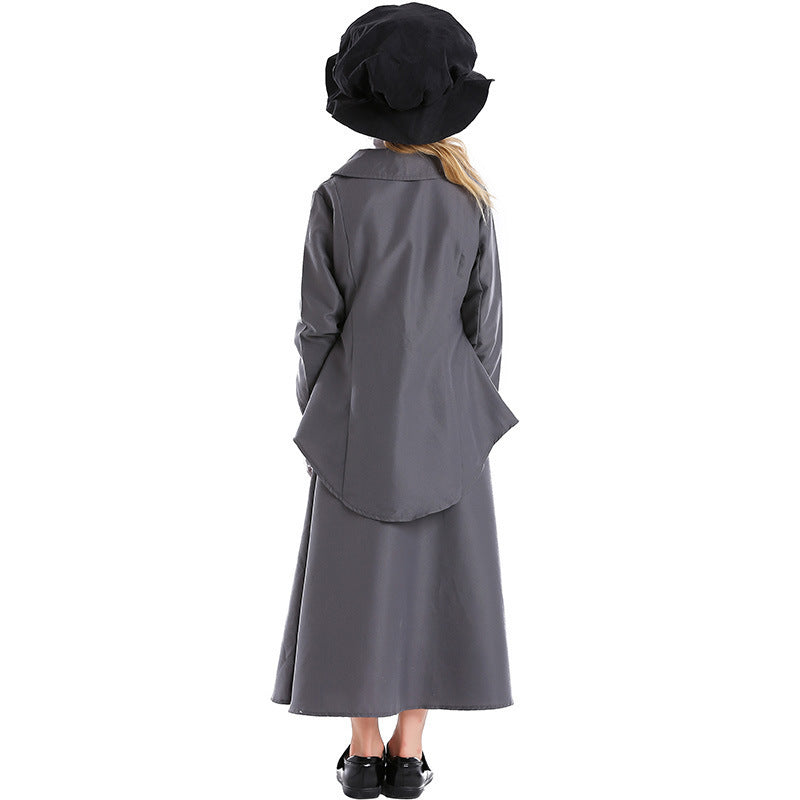 Halloween Costume  Teacher Movie Character Vintage Maid Servant Mistress Cosplay Outfit Set