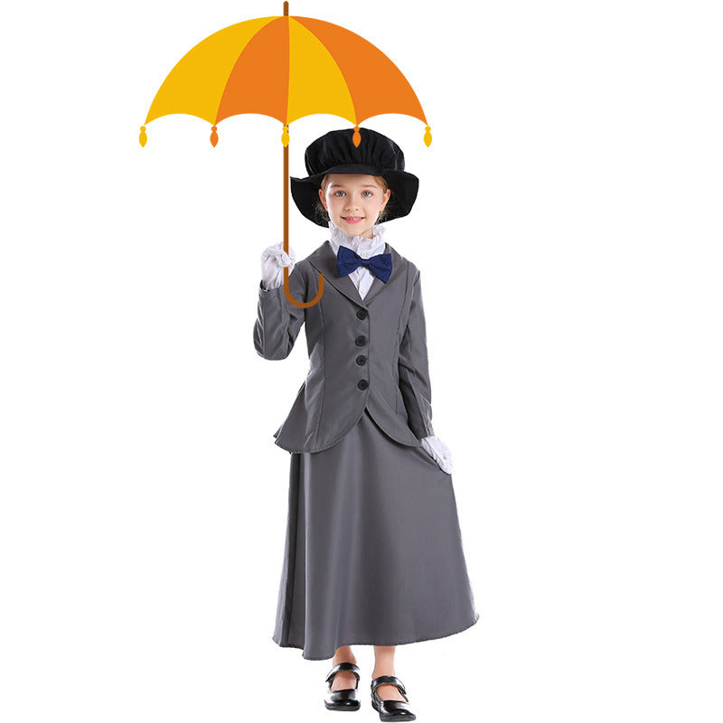 Halloween Costume  Teacher Movie Character Vintage Maid Servant Mistress Cosplay Outfit Set