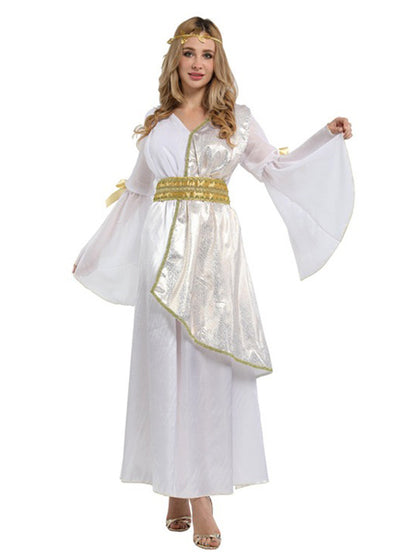 Halloween Adult Women's Costume Cosplay Sexy Greek Goddess Egyptian Queen Cleopatra Athena Queen