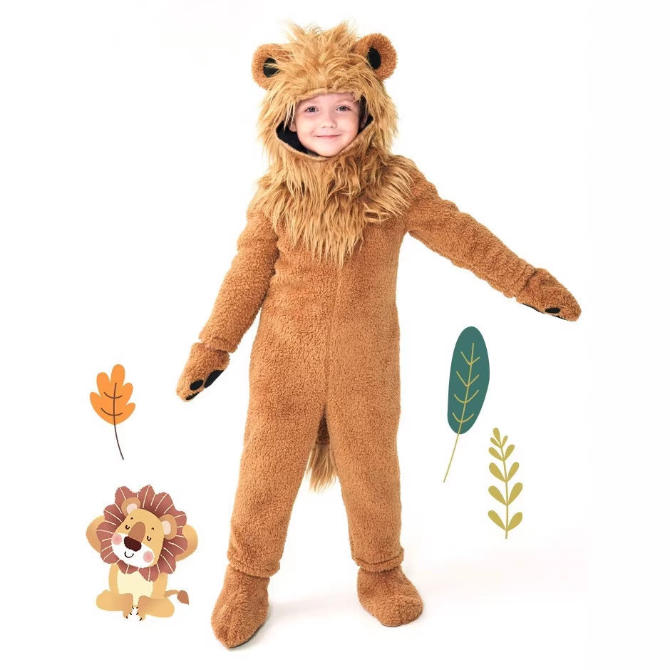 Halloween Costume Cosplay Cute Little Lion Animal Fluffy Costume Children's Stage Performance Outfit