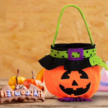 Halloween Decoration Witch Pumpkin Tote Bag Kids Festival Candy Bag Party Costume Prop Bag