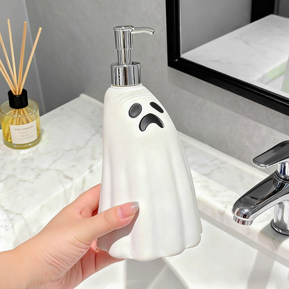 Halloween Ghost Soap Dispenser Bottle, Pump Lotion Bottle for Bathroom, Shower Gel and Shampoo Refill Empty Bottle