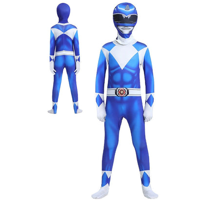 Dino Team Bodysuit Cosplay Costume Full Coverage Elastic Printed Suit Halloween Stage Performance Outfit
