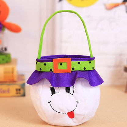 Halloween Decoration Witch Pumpkin Tote Bag Kids Festival Candy Bag Party Costume Prop Bag